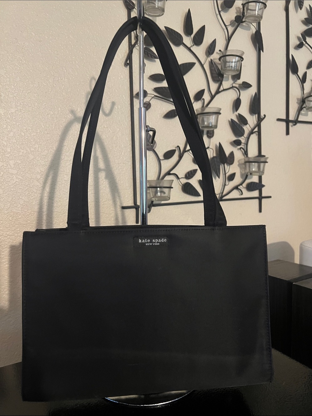 kate spade Black Structured Nylon Tote
